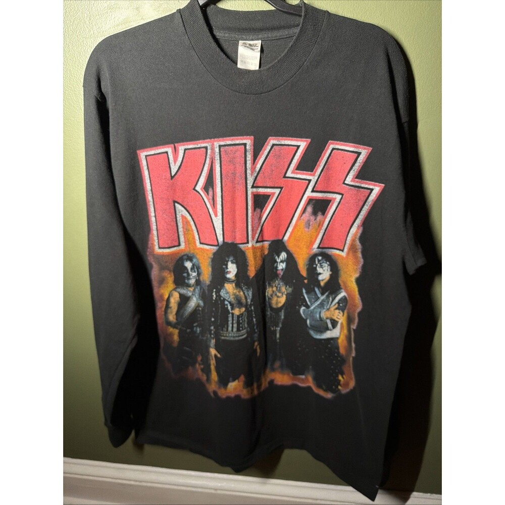Vtg Authentic KISS Alive Worldwide '96-'97 Concert Tour T-Shirt Black X-Large